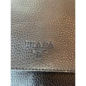 Prada Black Crossbody Bag with Flap Over and multiple pockets. AS IS